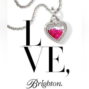 Brighton Pink Crystal Pure Love Mini Heart Necklace
